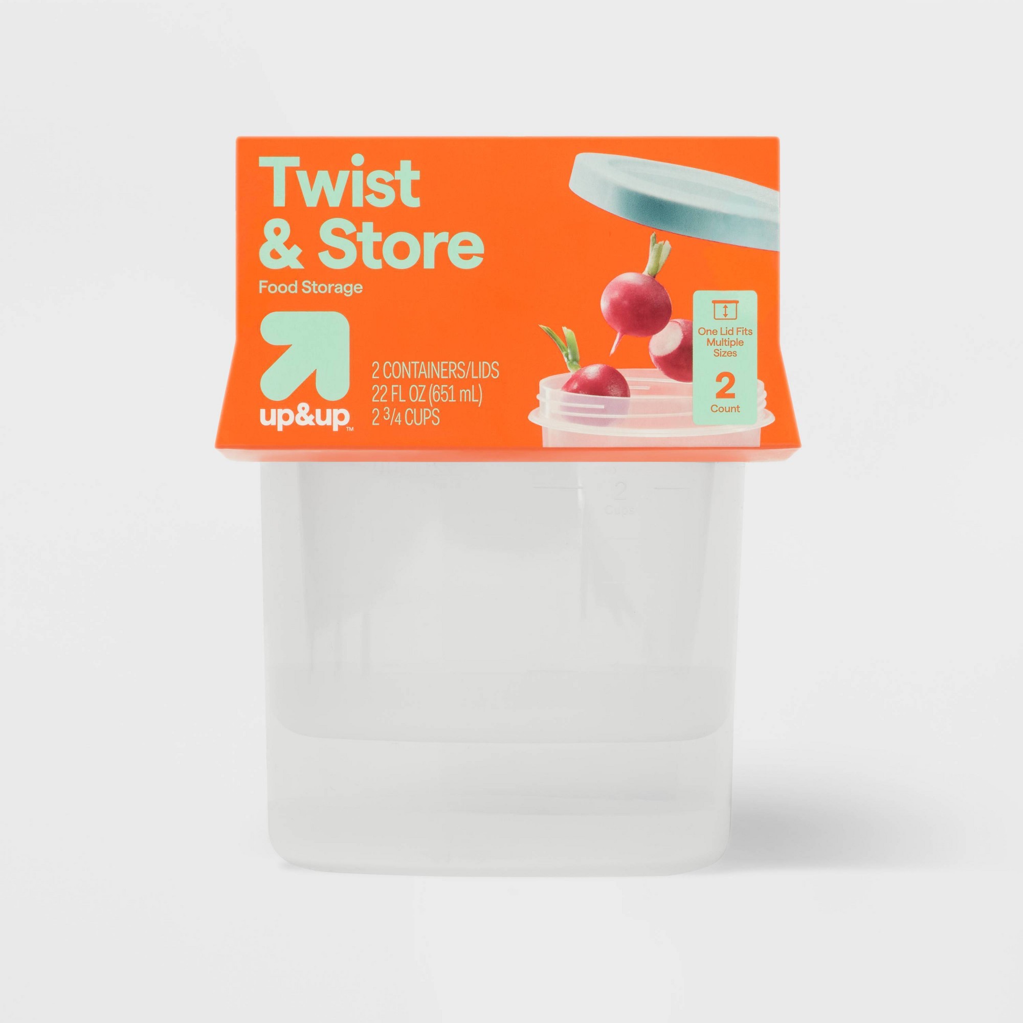 Meal Prep Containers - 2ct Große Runde Twist-Lebensmittelbehälter, Stapelbare BPA-freie