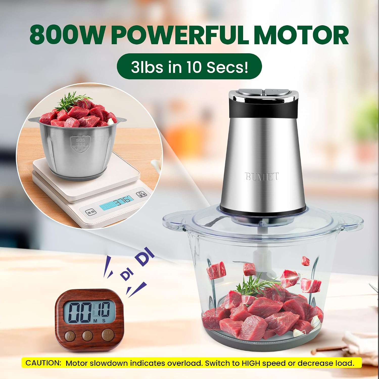 800W 2-12 Tassen Zerkleinerer  – Veggie Chopper Cup Bewertung und Preis