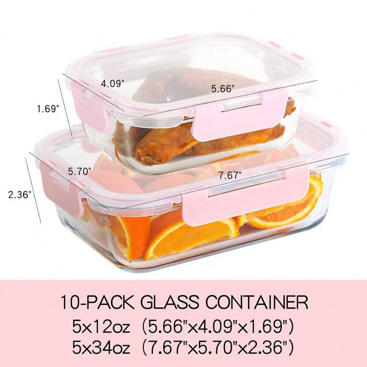 10er-Pack Glas-Mahlzeitbehälte – Meal Prep Containers Bewertung und Preis