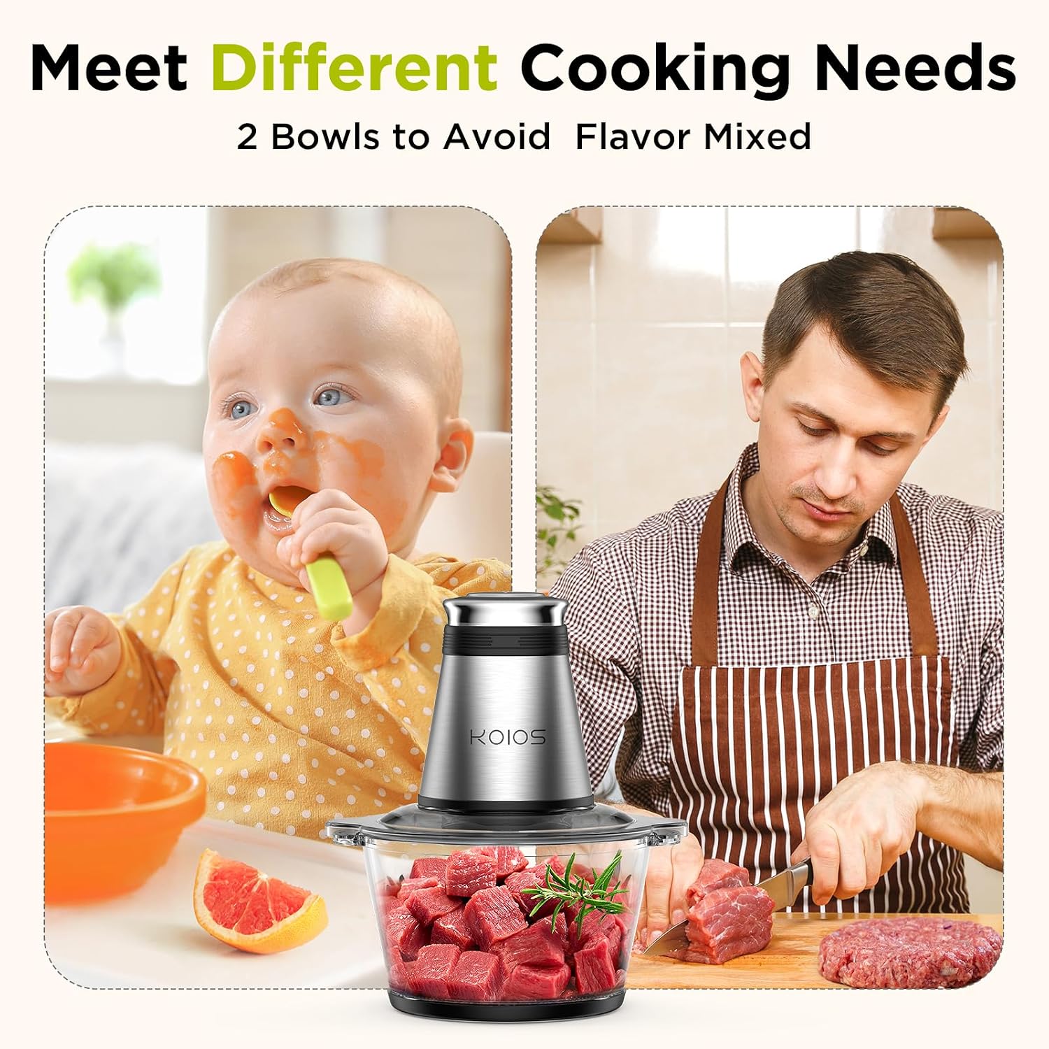 500W Zerkleinerer, 2 Schüsseln – Veggie Chopper Cup Bewertung und Preis